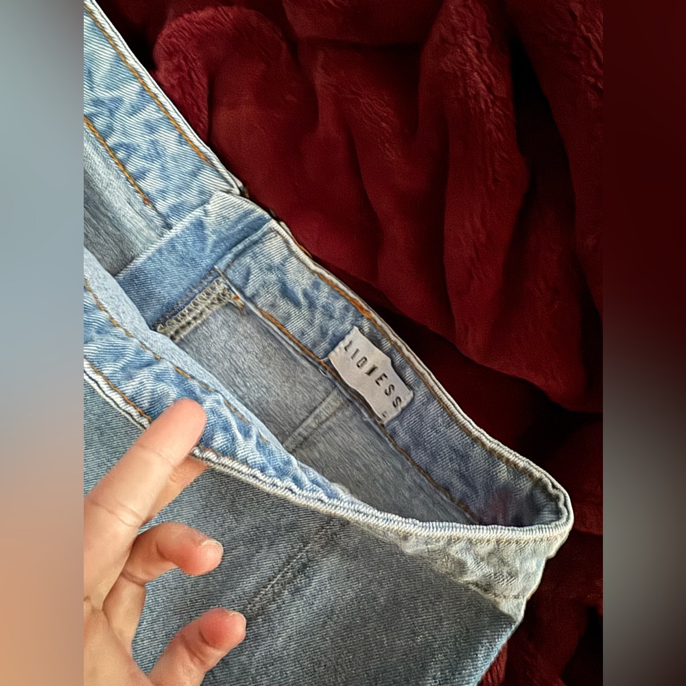 Lioness Denim Mini Skirt with Front Slit - Picture 4 of 4